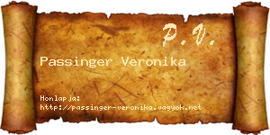 Passinger Veronika névjegykártya